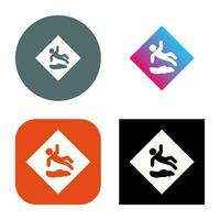 Danger of Slipping Vector Icon