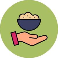 icono de vector de donación de alimentos