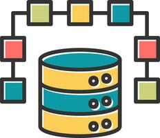 icono de vector de datos estructurados