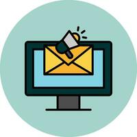 icono de vector de marketing por correo electrónico