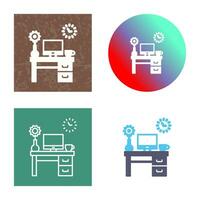 icono de vector de mesa de trabajo