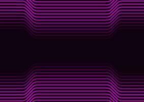 Violet neon curved lines abstract futuristic geometric background vector