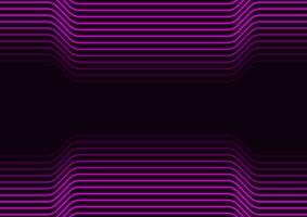 Violet neon curved lines abstract futuristic geometric background vector