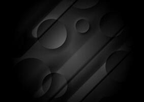 Smooth stripes and glossy circles abstract tech background vector