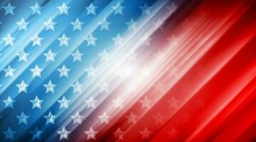 Bright glossy USA flag abstract background vector