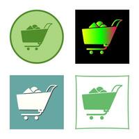 icono de vector de carrito de compras único ii