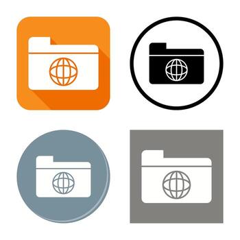 Unique Network Folder Vector Icon