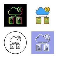 Cloud Library Vector Icon