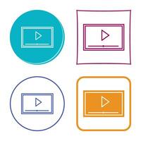 Video Screening Vector Icon