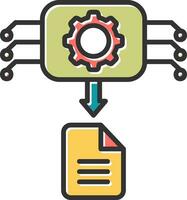 máquina generado datos vector icono