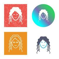 Hair Curly Vector Icon