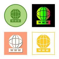 Unique World Wide Web Vector Icon