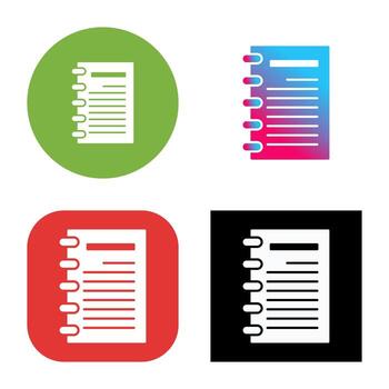 Notepad Vector Icon