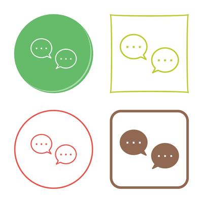 Unique Conversation Bubbles Vector Icon