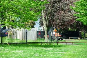 Low Angle View of Wardown Museum Public Park of Luton, England UK. Image Captured on May 10th, 2023 photo