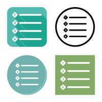 Unique Numbered list Vector Icon