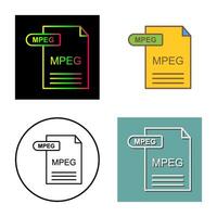 icono de vector de mpeg
