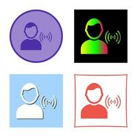 Unique Signal on User Vector Icon