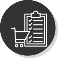 diseño de icono de vector de lista de compras