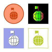 icono de vector de señales globales únicas