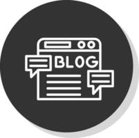 diseño de icono de vector de blog