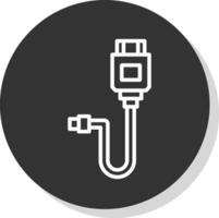 Hdmi cable Vector Icon Design