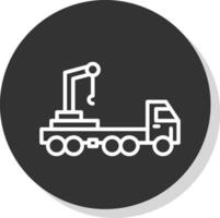 Crane truck Vector Icon Design