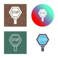 icono de vector de señal de stop