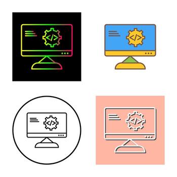 icono de vector de optimización de código único