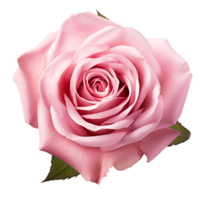 Pink rose flower ai generative png