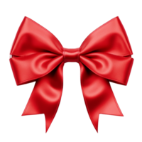 Red bow and ribbon ai generative png