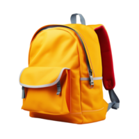 Yellow school bag png ai generative