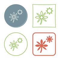 Flower in sunlight Vector Icon