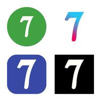 Number Seven Vector Icon