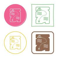 Treasure Map Vector Icon