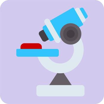 icono de vector de microscopio