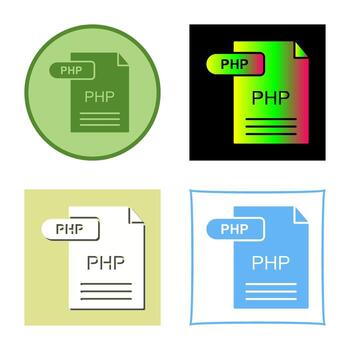 icono de vector de php