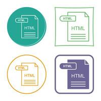 icono de vector html