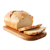 Fresh white bread cutout ai generative png