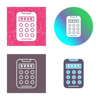 icono de vector de código pin