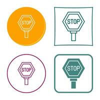 icono de vector de señal de stop