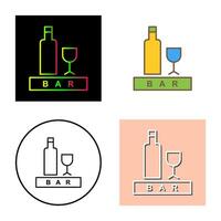 Unique Bar Sign Vector Icon