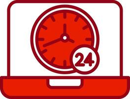 24 Hours Vector Icon