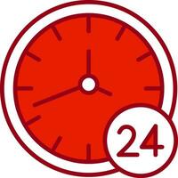 Icono de vector de 24 horas