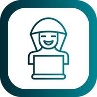 diseño de icono de vector de hacker