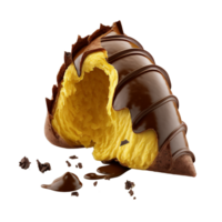 Croissant filled with chocolate ai generative png