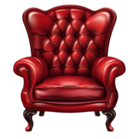 rouge fauteuil ai génératif png