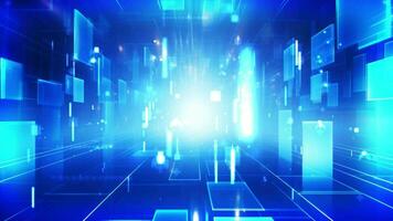 Blue Corporate Background Loop,  Blue technology Background Abstract, Corporate Background, Business Commerce And Marketing Concept, AI generated video