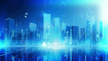 Blue Corporate Background Loop,  Blue technology Background Abstract, Corporate Background, Business Commerce And Marketing Concept, AI generated video