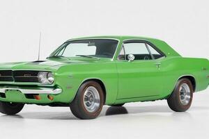 1966 Plymouth Barracuda car. AI Generative Pro Photo